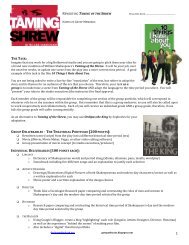 ToTS PROJECT Rewriting Taming of the Shrew