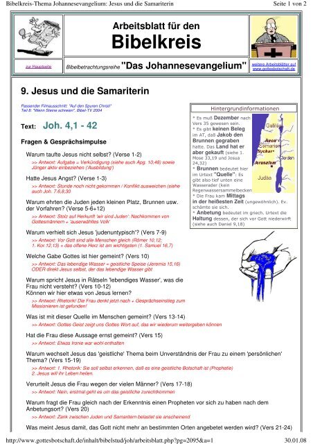 als PDF - Gottes Botschaft