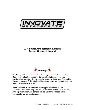 LC-1 Manual - Innovate Motorsports