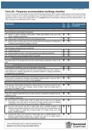 Temporary accommodation buildings checklist