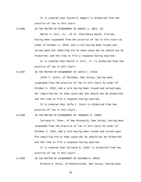 Order List (02/22/11) - Supreme Court of the United States