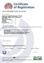 BSI Certificate - Synergy Health