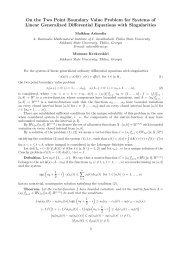 On the Two Point Boundary Value Problem for Systems of Linear ...