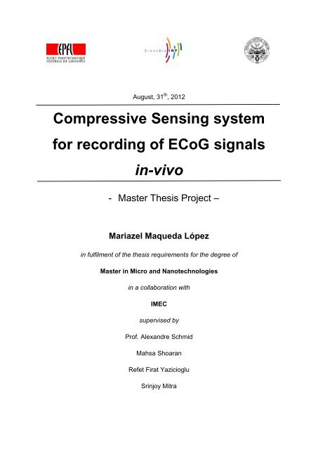 Compressive Sensing system for recording of ECoG signals in-vivo