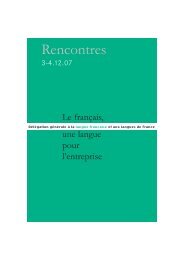 le français une langue pour l'entreprise.qxd - Délégation générale à ...