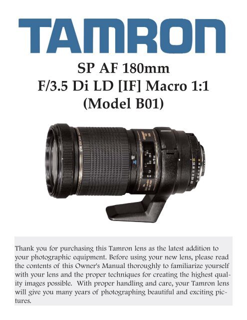 タムロン SP AF 180mm F/3.5Di LD [IF] MACRO ニコン用 中古(タムロン) TAMRON SP AF180⁄F3.5 DI LD マクロ B01N TAMRON SP