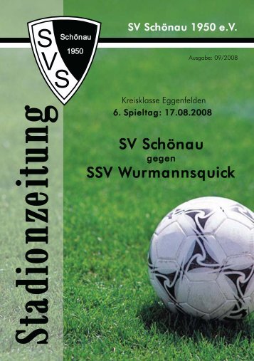 SV Schönau SSV Wurmannsquick