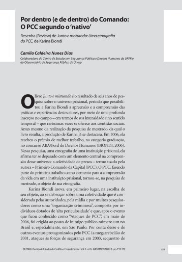 Por dentro (e de dentro) do Comando: O PCC segundo o ... - Dilemas