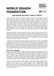 Also available as a pdf document - World Squash Federation