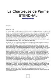 La Chartreuse de Parme STENDHAL - livrefrance.com