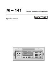 M141 Portable Multifunction Calibrator - meatest.cz