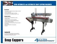 Snap Cappers - Accutek Packaging Equipment