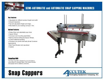 Snap Cappers - Accutek Packaging Equipment