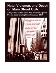 hate, violence, and death on main street usa - National Coalition for ...