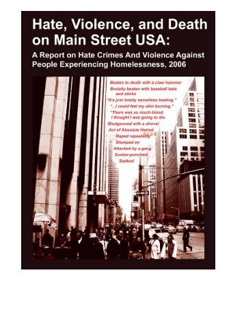 hate, violence, and death on main street usa - National Coalition for ...