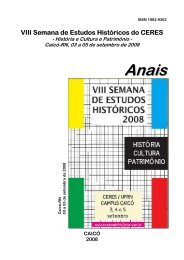 VIII Semana de Estudos HistÃ³ricos do CERES - CERES CaicÃ³ - UFRN