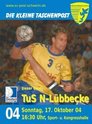 TuS N-Lübbecke - SV Post Schwerin - Handball-Bundesliga