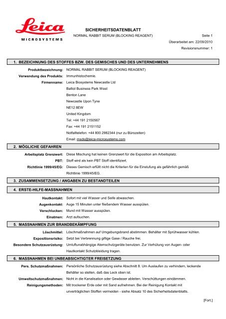 ncl-r-serum msds 30.11.2010