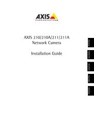 AXIS 210/210A/211/211A Network Camera Installation Guide - IP Way