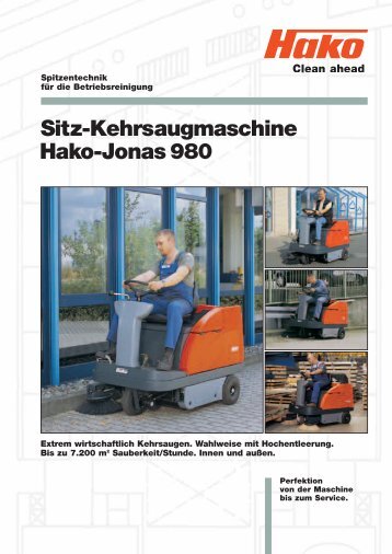 Prospekt Hako Kehrsaugmaschine Hako-Jonas 980