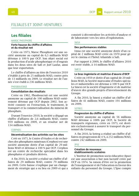 Rapport annuel 2010.pdf - ocp