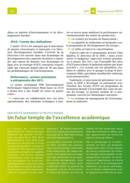 Rapport annuel 2010.pdf - ocp