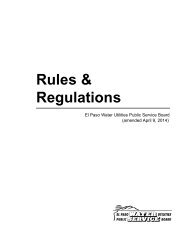 Rules & Regulations - El Paso Water Utilities