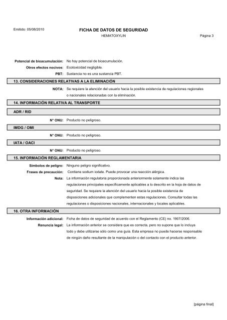 Material Safety Data Sheets Bond™ Polymer Refine Red Detection