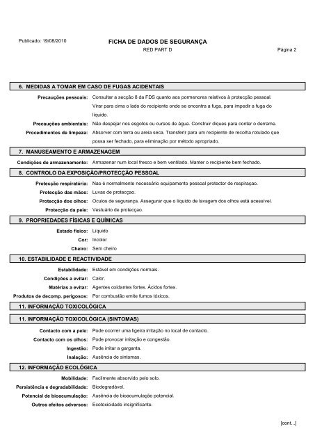 Material Safety Data Sheets Bond™ Polymer Refine Red Detection