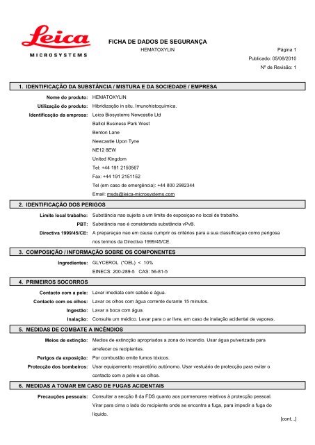 Material Safety Data Sheets Bond™ Polymer Refine Red Detection