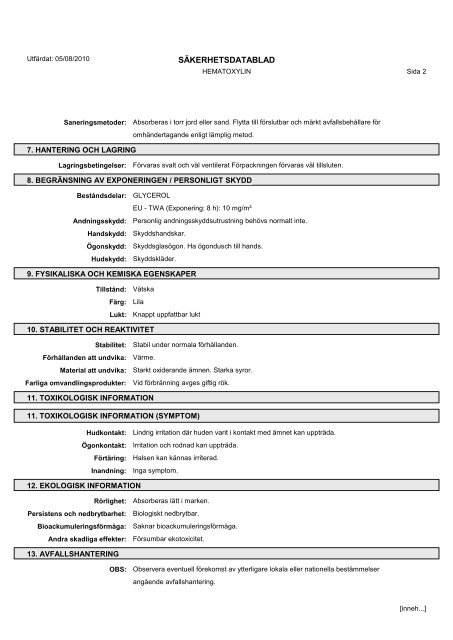 Material Safety Data Sheets Bond™ Polymer Refine Red Detection