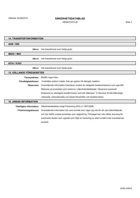 Material Safety Data Sheets Bond™ Polymer Refine Red Detection