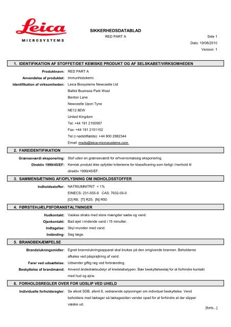 Material Safety Data Sheets Bond™ Polymer Refine Red Detection