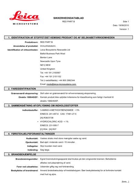 Material Safety Data Sheets Bond™ Polymer Refine Red Detection