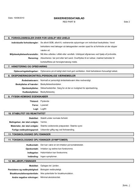 Material Safety Data Sheets Bond™ Polymer Refine Red Detection