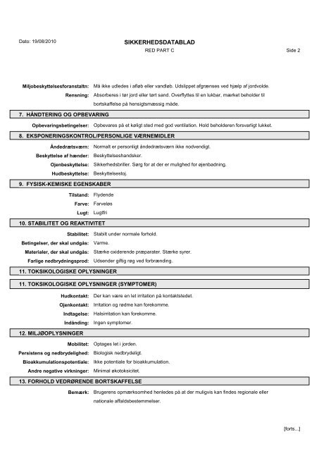 Material Safety Data Sheets Bond™ Polymer Refine Red Detection