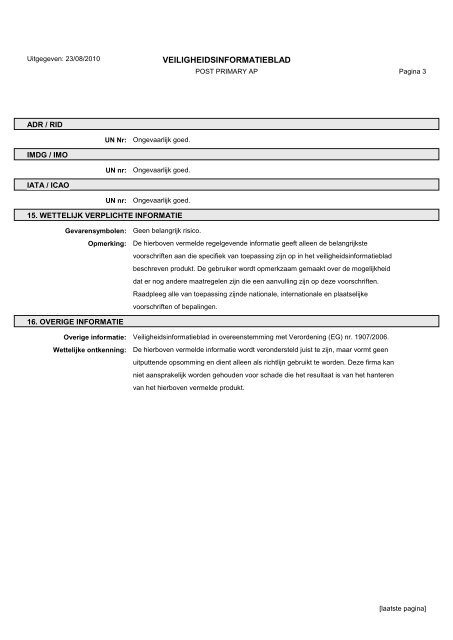 Material Safety Data Sheets Bond™ Polymer Refine Red Detection