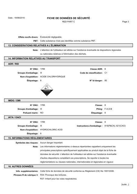 Material Safety Data Sheets Bond™ Polymer Refine Red Detection