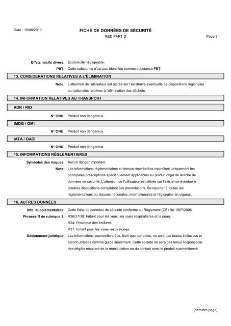 Material Safety Data Sheets Bond™ Polymer Refine Red Detection