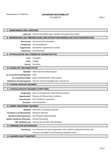 Material Safety Data Sheets Bond™ Polymer Refine Red Detection