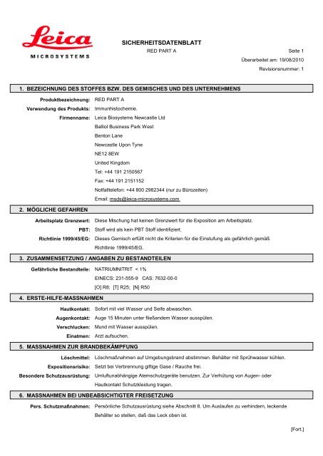 Material Safety Data Sheets Bond™ Polymer Refine Red Detection