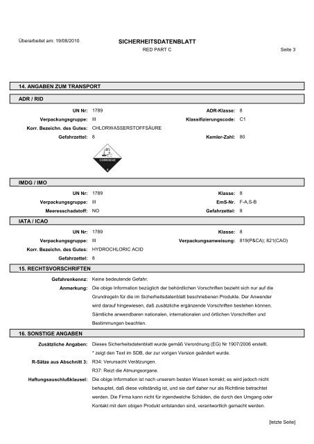 Material Safety Data Sheets Bond™ Polymer Refine Red Detection