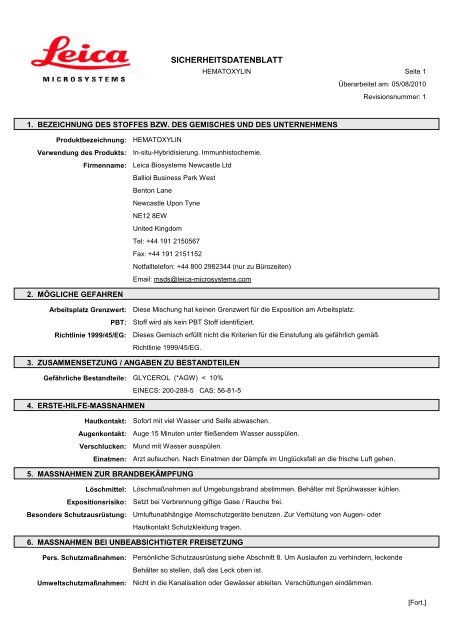 Material Safety Data Sheets Bond™ Polymer Refine Red Detection