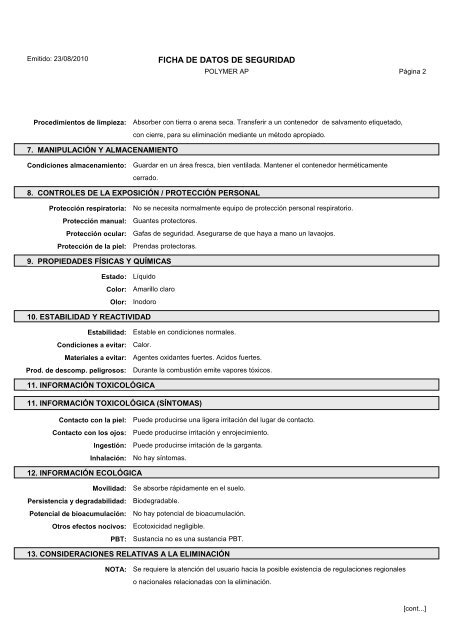 Material Safety Data Sheets Bond™ Polymer Refine Red Detection