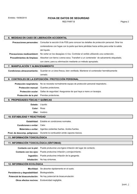 Material Safety Data Sheets Bond™ Polymer Refine Red Detection