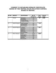 consent to establish/operate certificate issued by the tripura