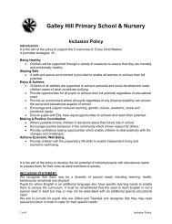Inclusion Policy - Galley Hill Primary School and Nursery