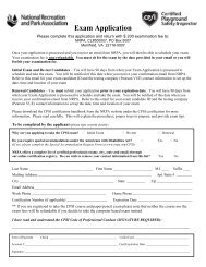 NRPA CPSI Exam Application
