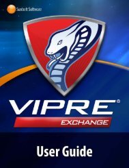 VIPRE Email Security for Exchange: User's Guide - Sunbelt Software
