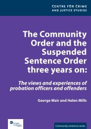 The Community Order and the Suspended Sentence Order three ...